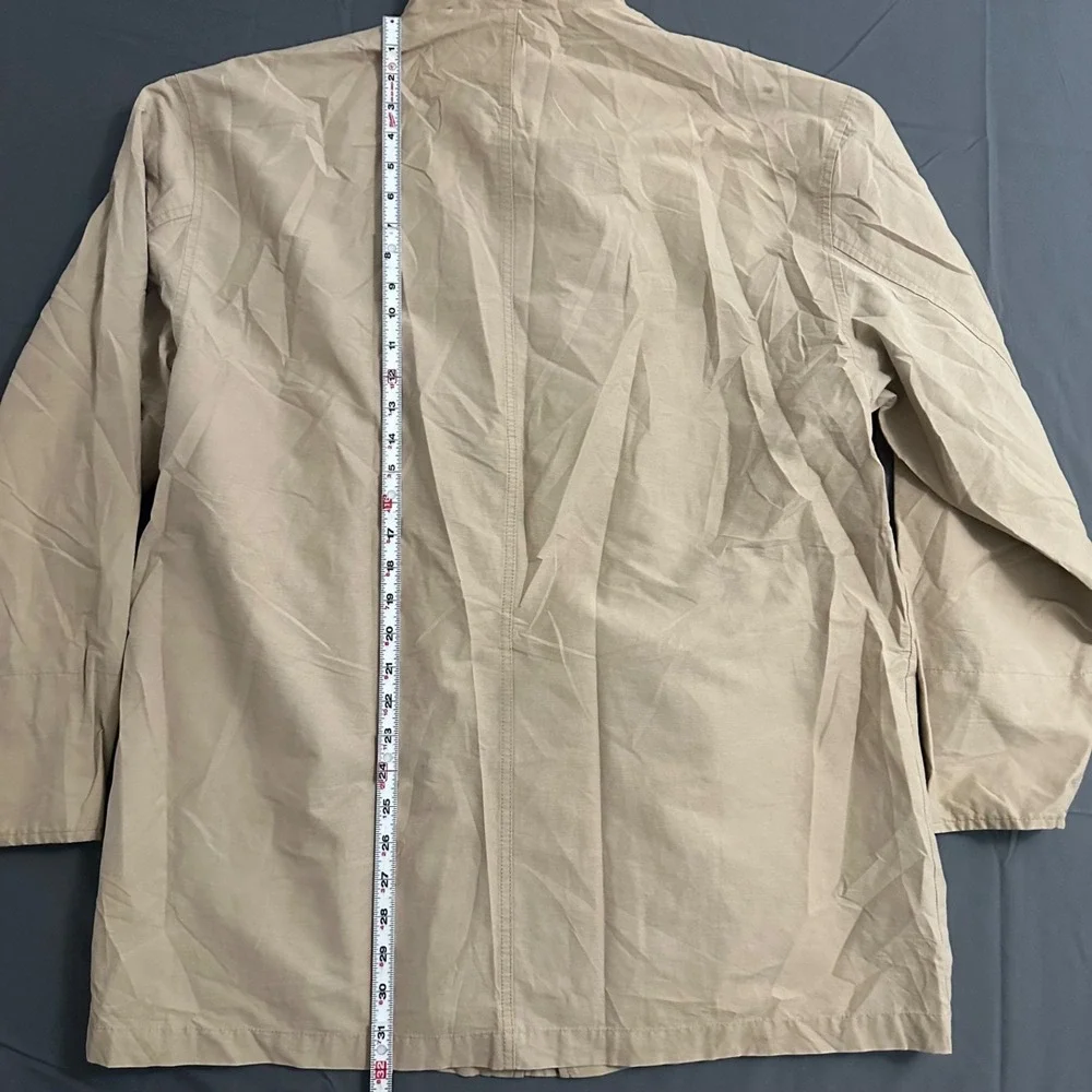 Mens‎ Eddie Bauer Full Zip Long Sleeve Outdoor Jacket Size Medium Tan Pockets